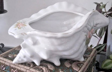 Fabulous Vintage "Trent Mill" Staffordshire Conch Shell Shaped Ceramic Planter