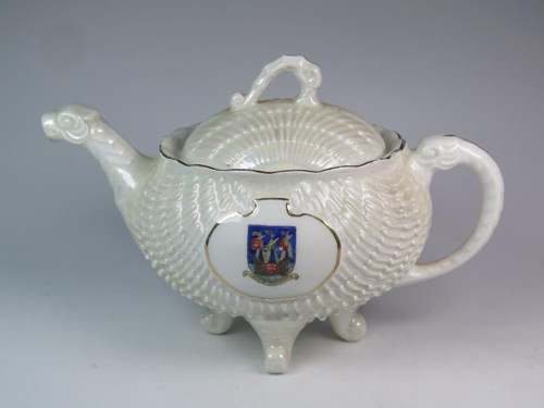 Antique crested ware teapot - ware,