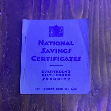 1937 National Savings Certificates Booklet With Original Holder’s Card