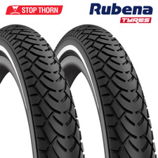 Pair 27.5 x 2.1" Tyres Bike MTB Stop Thorn Puncture Protected Smooth 27.5 Inch