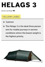 NEW Hilleberg Helags3 + Extra