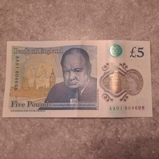 AA01 - £5 Five Pound Polymer