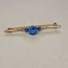 Vintage Bar Brooch Gold Tone