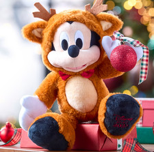 Disney Store Mickey Mouse Plush Christmas 2025 Reindeer Costume Holiday Toy New