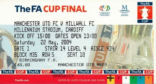 Ticket cup final 2004 - fa,