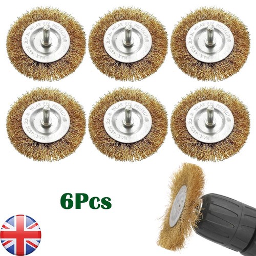 6pcs flat wire wheel brush - 6pcs, 4"