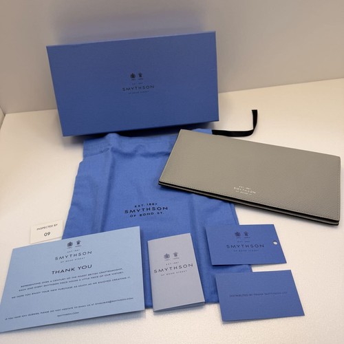 Smythson panama gray leather - gray,
