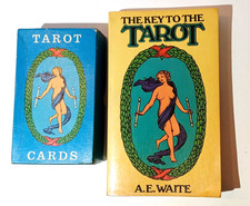 1971 Blue Rider Tarot cards 'the World' blushing fool x 78 + Rare AE Waite Book