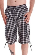 Woven Cotton Shorts 3/4 Length Blended Casual Cargo Summer Wear Multicolours