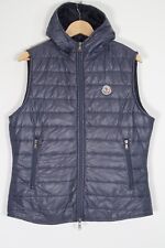Moncler Patrick Gilet Down Lightweight Vest Blue Mens Hooded Size Medium