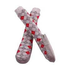 Minene Grey and Red Sock