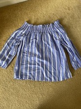 Primark Stripe Bardot Top Size