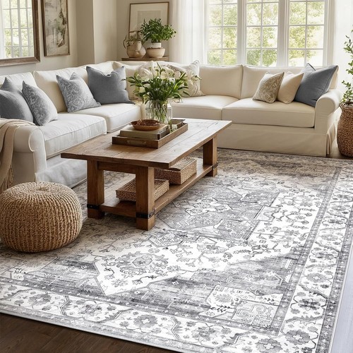 Grey washable area rug - washable, 150