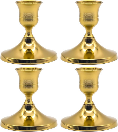 Pcs gold taper candle - 4,