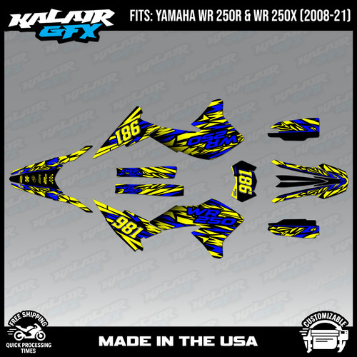 Graphics kit for yamaha wr250r - graphics,