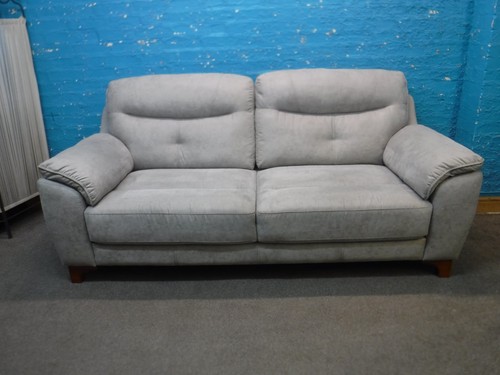 Scs quality used grey leather - used,