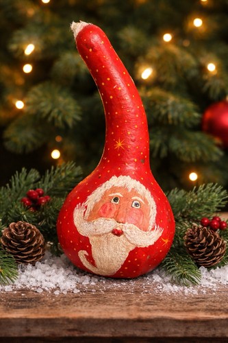 Vtg hand painted santa - vtg,