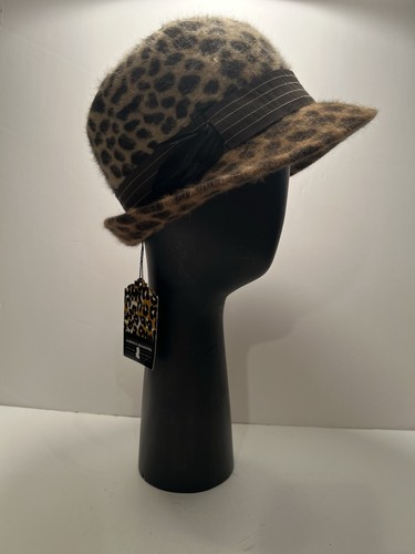 Leopard print fedora hat - print,