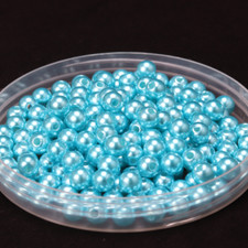 Pearl Beads Faux Glass Round