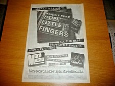 STIFF LITTLE FINGERS ALL THE BEST 83 FULL PAGE PRESS ADVERT POSTER SIZE  37/26CM