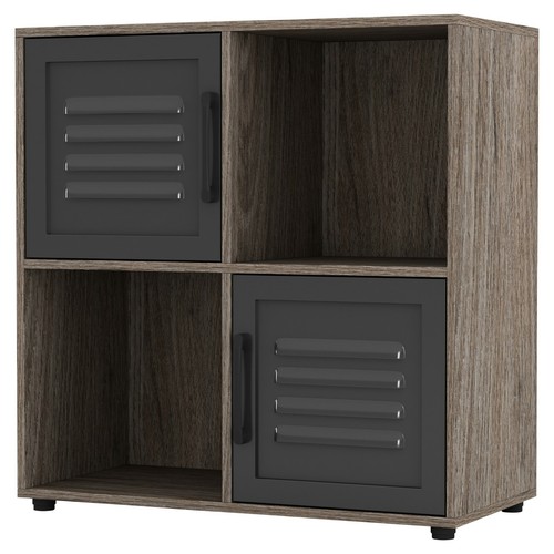 Cube bookcase metal - cube, door