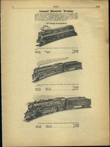 1949 paper lionel - 1949,