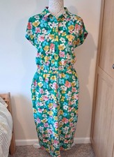 Joules Green Floral Long Shirt