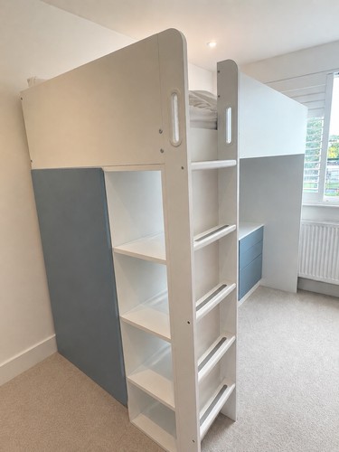 Ikea smastad white loft - white, bed