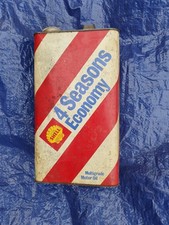 Automobilia Shell 4 seasons multigrade 1 gallon oil tin can