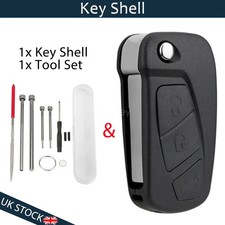 3 Button Flip Remote Car Key Fob Case + Set Tool For Ford MK2 KA 2008 2009 -2016