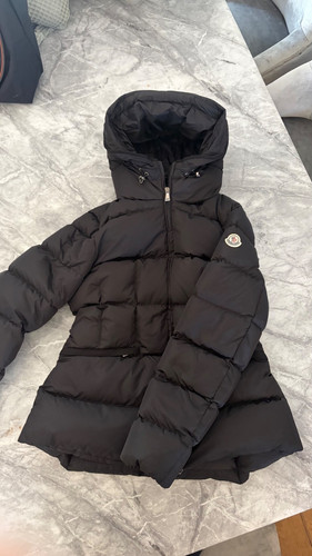 Women black moncler coat - black,