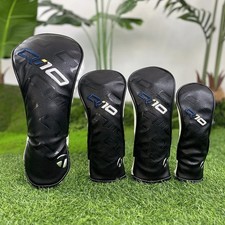 New black Taylormade golf driver wood hybrid club Qi10 set golf head cover 135UT