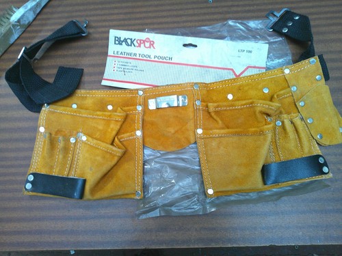Leather tool pouch - leather, -10