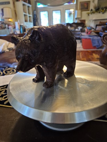 Hand carved wooden bear - carved,