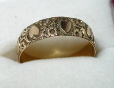 Victorian 18ct Gold Posy Keeper Ring Size S.1/2 - 22971