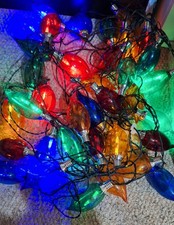 Vintage Flame Christmas Lights Some Working SEE PICS TESTED