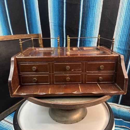 Vtg wood valet two - two, levels