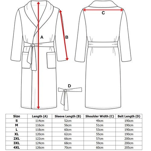 Unisex bathrobe cotton terry - unisex,