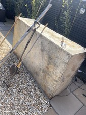 Large galvanised water - water, tank