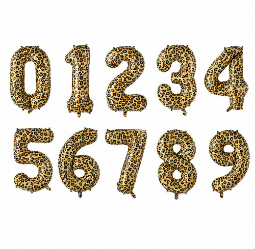 Leopard print number foil - 40",