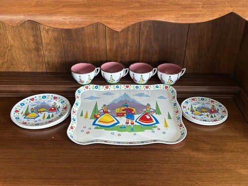 Vintage children tin tea - vintage,