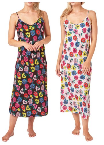 Indigo sky ladies silky floral - sky,