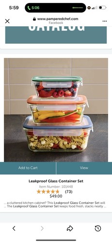 Pampered chef leakproof glass - chef,