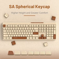 HXSJ V300 Retro 108 Key Wired Membrane Keyboard Mixed Color RGB Backlit