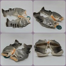 fishy sandles flip flops uk size 6 to 7 diabolical gift people joke funny 