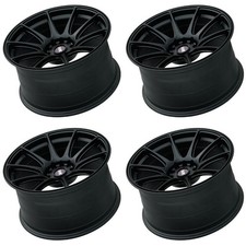 XXR 527 18" x 8.75 ET20 5x100 5x114.3 FLAT BLACK WIDE RIMS ALLOYS WHEELS Z1667