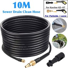 for Karcher High Pressure Drain Jet Washer Hose Drain Pipe Sewer Jetter Kit 10M