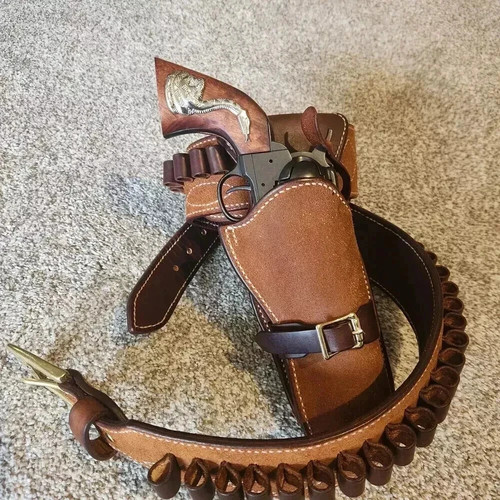 Western gun holster belt - gun,