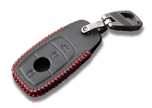 Leather key fob case - leather,