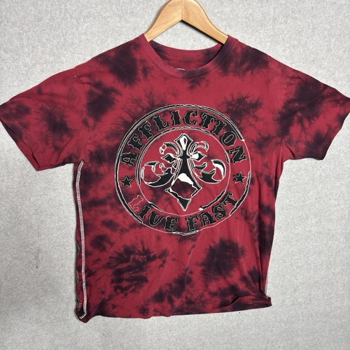 Affliction men red shirt - affliction, t-shirt